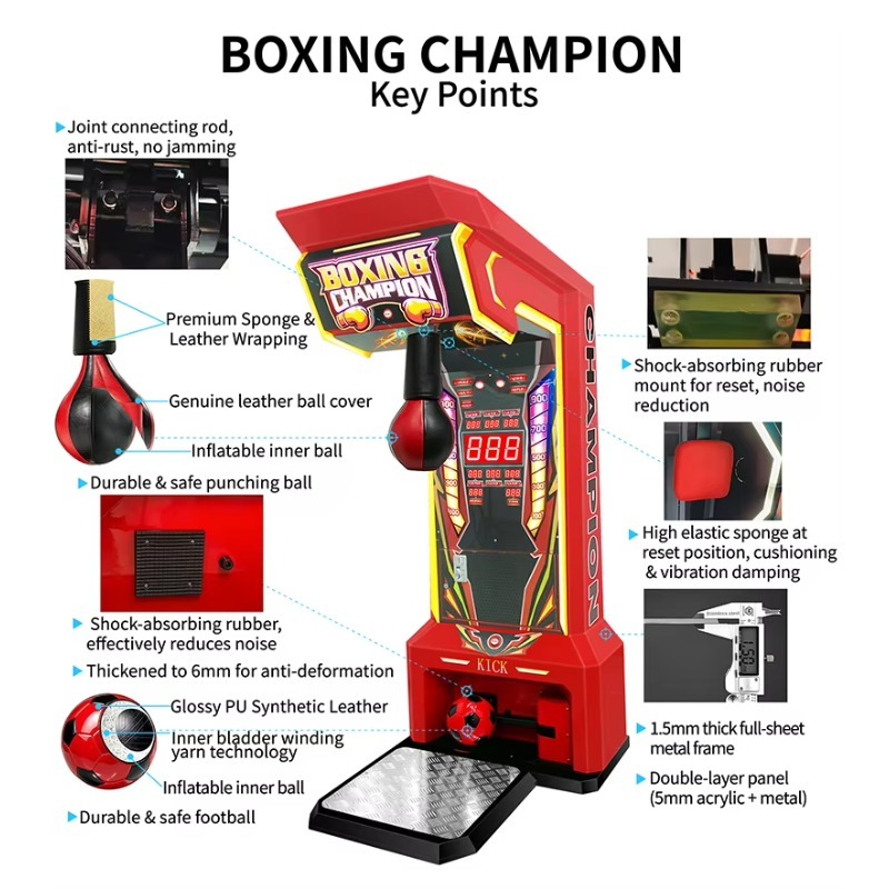 جهاز ألعاب الملاكمة الذي يعمل  - مراجعة Boxing Machine Arcade وسعره